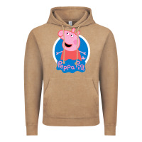 Vintage Coffee peppa pig Vintage Hoodie - artisFamous