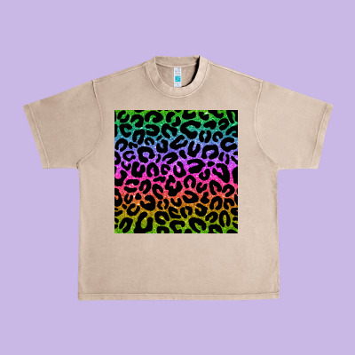 Leopard Glitter Seamless Pattern Urban Heavy Tee Designed By Bundleandbundleshop