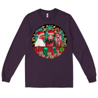 Plum Chickens Long Sleeve Tee - CowhideDigitalArt
