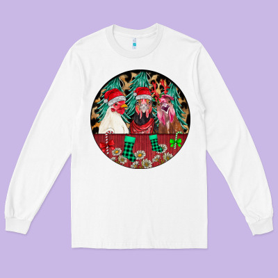 Chickens Long Sleeve Tee Designed By Cowhidedigitalart