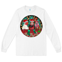 White Chickens Long Sleeve Tee - CowhideDigitalArt