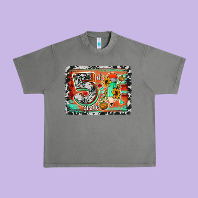 Western Back To School 5th Grade 2 Urban Heavy Tee Designed By Jasminsmagicworld