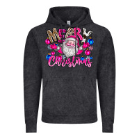 Vintage Black merry Christmas santa Vintage Hoodie - CowhideDigitalArt