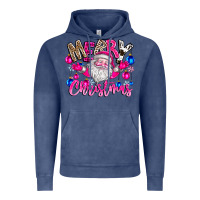 Vintage Denim merry Christmas santa Vintage Hoodie - CowhideDigitalArt
