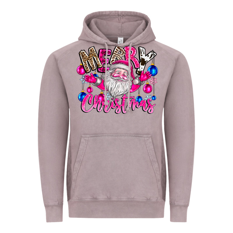 Merry Christmas Santa Vintage Hoodie by CowhideDigitalArt | Teevron