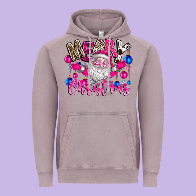 Merry Christmas Santa Vintage Hoodie Designed By Cowhidedigitalart