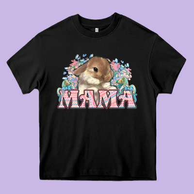 Easter Bunny Mama  Mother's Day Heavy Core Tee Designed By Howdyjamesfarm