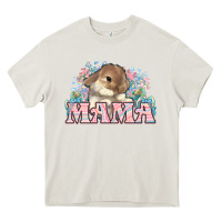 Cream Easter Bunny Mama  mother's day Heavy Core Tee - HowdyJamesFarm