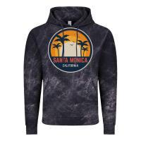 Cloud Black santa monica california Vintage Hoodie - artisFamous