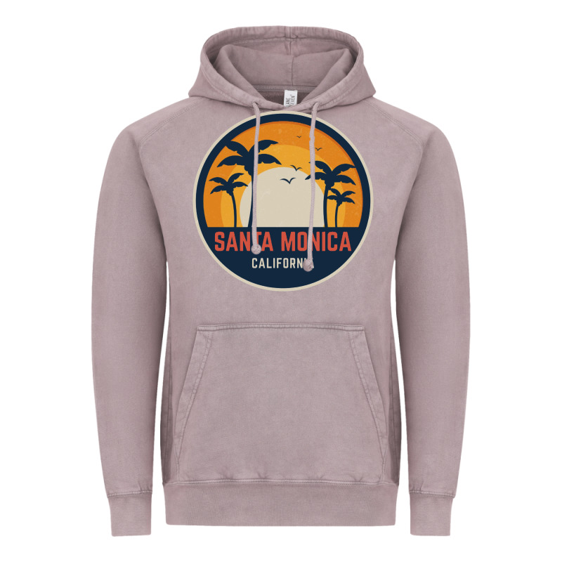 Santa Monica California Vintage Hoodie by artisFamous | Teevron