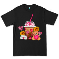 Black Valentines Day Frappe Coffee Premium Tee - FaDigitalArtStudio