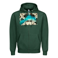 Sports Green turquoise, cowhide backgraund Zipper Hoodie - JahusDesignShop