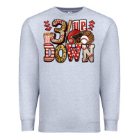 Heather Grey three up three down baseball Premium Sweatshirt - Jasminsmagicworld