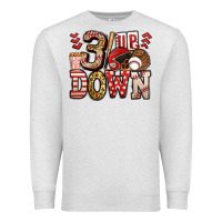 Oatmeal Heather three up three down baseball Premium Sweatshirt - Jasminsmagicworld