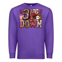 Purple three up three down baseball Premium Sweatshirt - Jasminsmagicworld