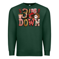 Sports Green three up three down baseball Premium Sweatshirt - Jasminsmagicworld