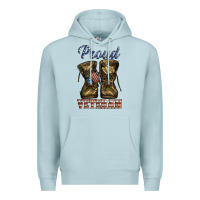 Blue Mist proud veteran camo shoes Premium Hoodie - Jasminsmagicworld