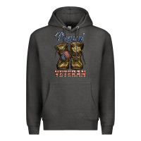 Charcoal Heather proud veteran camo shoes Premium Hoodie - Jasminsmagicworld