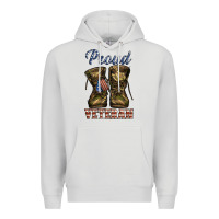 Dove Grey proud veteran camo shoes Premium Hoodie - Jasminsmagicworld