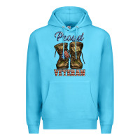 Ocean Blue proud veteran camo shoes Premium Hoodie - Jasminsmagicworld