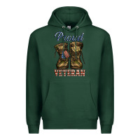Sports Green proud veteran camo shoes Premium Hoodie - Jasminsmagicworld