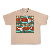 Burro western aztec bull skull stars seamless pattern Urban Heavy Tee - BundleAndBundleShop