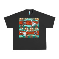 Pigment Black western aztec bull skull stars seamless pattern Urban Heavy Tee - BundleAndBundleShop