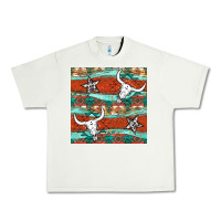 Pistachio western aztec bull skull stars seamless pattern Urban Heavy Tee - BundleAndBundleShop