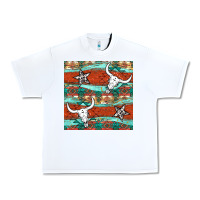 White western aztec bull skull stars seamless pattern Urban Heavy Tee - BundleAndBundleShop