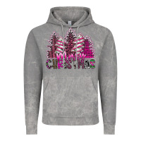 Cloud Rock Merry Christmas pink  trees Vintage Hoodie - CowhideDigitalArt