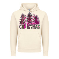 Vintage Artic Merry Christmas pink  trees Vintage Hoodie - CowhideDigitalArt