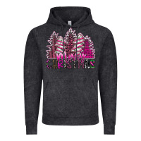 Vintage Black Merry Christmas pink  trees Vintage Hoodie - CowhideDigitalArt
