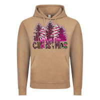 Vintage Coffee Merry Christmas pink  trees Vintage Hoodie - CowhideDigitalArt
