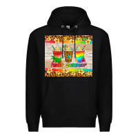 Black hello summer ice coffee Premium Hoodie - Artiststas