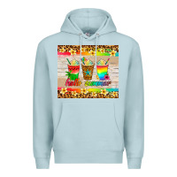 Blue Mist hello summer ice coffee Premium Hoodie - Artiststas