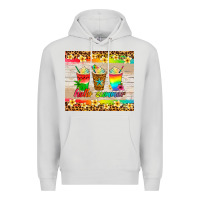 Dove Grey hello summer ice coffee Premium Hoodie - Artiststas