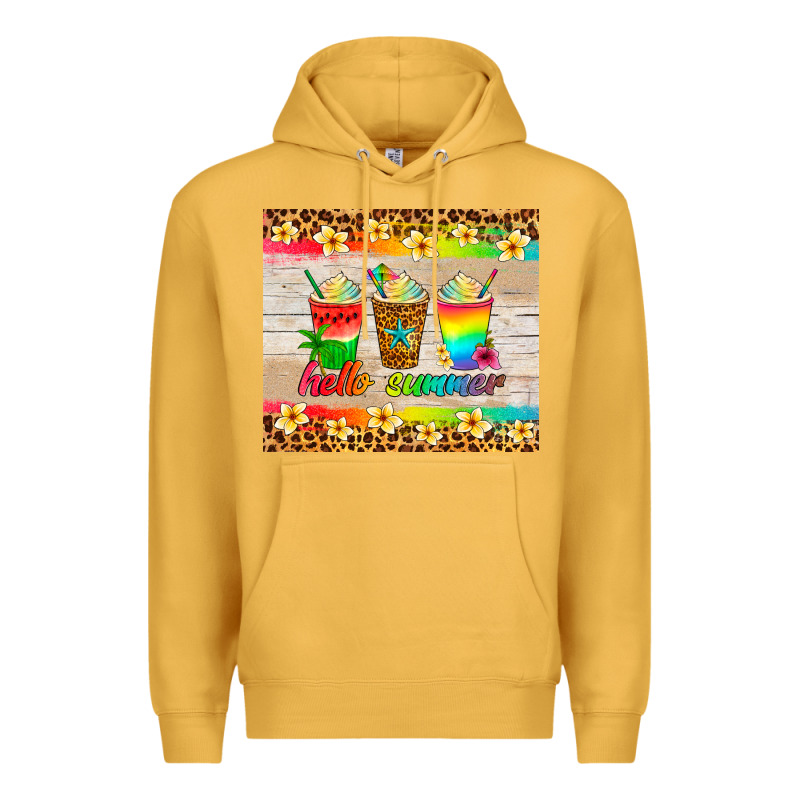 Hello Summer Ice Coffee Premium Hoodie by Artiststas | Teevron