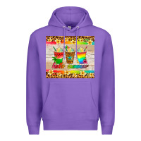 Purple hello summer ice coffee Premium Hoodie - Artiststas