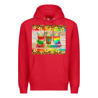 Red hello summer ice coffee Premium Hoodie - Artiststas