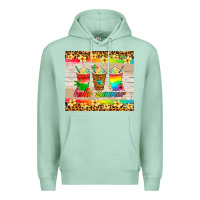Seafoam hello summer ice coffee Premium Hoodie - Artiststas