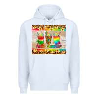 White hello summer ice coffee Premium Hoodie - Artiststas
