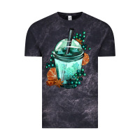 Cloud Black Winter Bobba Cup Vintage Tee - FaDigitalArtStudio