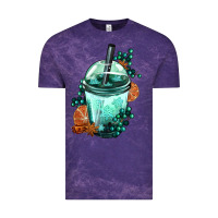 Cloud Purple Winter Bobba Cup Vintage Tee - FaDigitalArtStudio