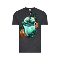 Vintage Black Winter Bobba Cup Vintage Tee - FaDigitalArtStudio
