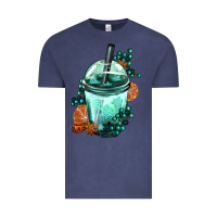 Vintage Denim Winter Bobba Cup Vintage Tee - FaDigitalArtStudio