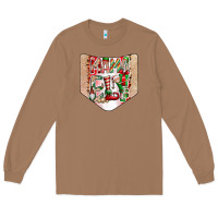 Toasted Coconut Christmas Pocket Long Sleeve Tee - CowhideDigitalArt