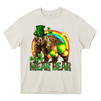Cream St. Patrick's Day mear bear Heavy Core Tee - HowdyJamesFarm