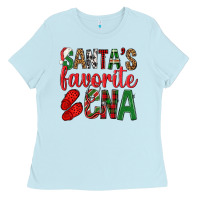 Baby Blue Santa's Favorite Cna Ladies Tee - BundleAndBundleShop