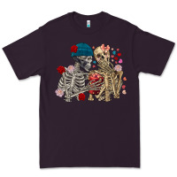 Plum Skeleton couple Valentine's Day Premium Tee - FaDigitalArtStudio