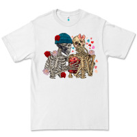 White Skeleton couple Valentine's Day Premium Tee - FaDigitalArtStudio